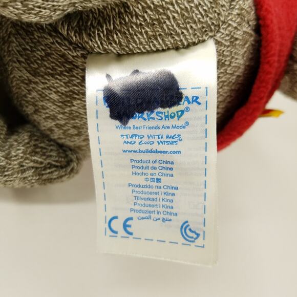 Build A Bear Nick Boy Sock Monkey Plush Red Scarf Sweater Vest Stuffed Toy 2013 - Picture 5 of 10